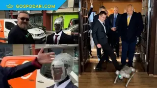 Карбовски налита на бой на робот (видео)