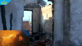 Пожар след мълния изпепели дома на семейство в Мъглиж (видео)