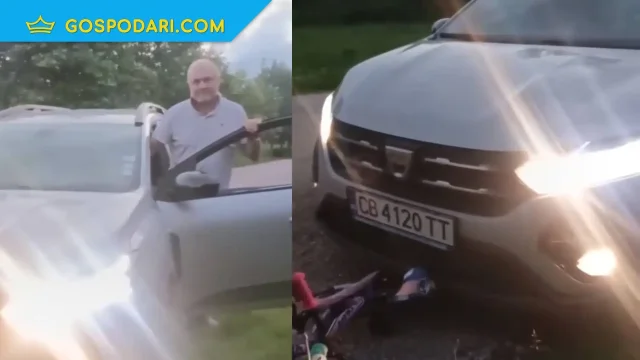 Агресивен мъж смаза колело на дете пред него и баща му заради 5 череши, откъснати от чуждо дърво (видео)