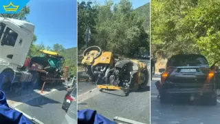 Затвориха Е-79 край Кресна, след като валяк падна върху пътното платно