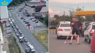 Шофьори в Русия чакат с дни за бензин, стига се и до бой по бензиностанции (видео)