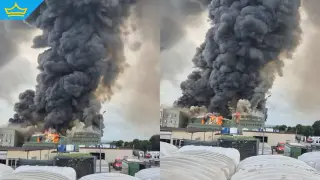 Пожар гори в завод за отпадъци на „Екобулпак“ в София (видео)