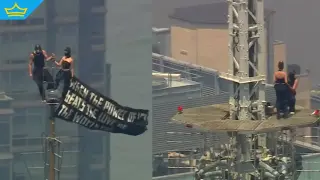 Романтика на ръба: руски инфлуенсъри си казаха „да“ на върха на Емпайър Стейт Билдинг и бяха арестувани (видео)