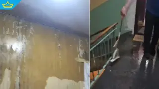Жители на блок в столичен квартал сигнализират за сериозни щети след ремонт на покрива (видео)