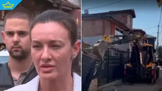 СДВР събори незаконна ограда на имот, за да залови жена с десетки дози фентанил (видео)