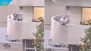Мъж от Пловдив стреля с арбалет от терасата си (видео)
