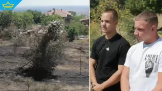 Двама младежи спасиха село Кошарица от пожар (видео)