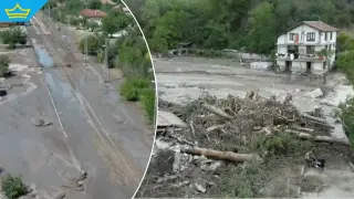 Струмяни се възстановява след наводненията, БЧК продължава да помага на пострадалите (видео)