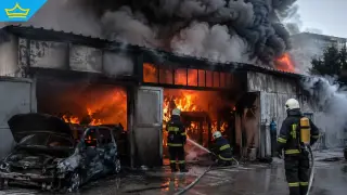 Пожар гори в автосервиз за газови уредби във Варна