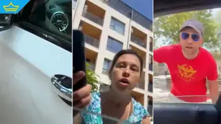 Скандал за паркомясто в София прерасна във физическа саморазправа пред очите на бебе (видео)