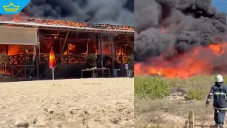 Пожар изпепели ресторант до къмпинг „Смокиня“ край Созопол (видео)