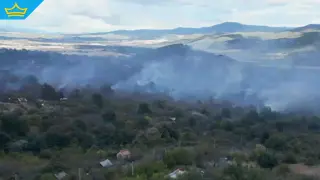 2000 декара изгоряха край Песнопой, пожарната допуска умишлен палеж (видео)