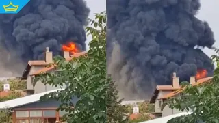 Мъж загина при пожар в стопански двор в Бяла, обявиха бедствено положение (видео)