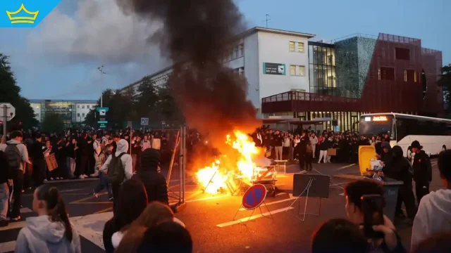 Близо 2000 души са задържани само за ден при протестите на учениците във Франция
