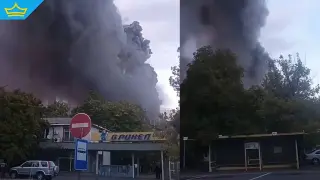 Пожар е избухнал в ТЕЦ „Брикел“ в Гълъбово, няма пострадали (видео)