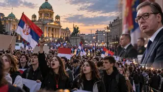 Хиляди на протест в Белград дни преди решаващия вот срещу управлението на Вучич
