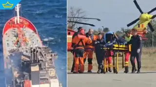 Удариха търговски кораб в Черно море край румънския град Констанца (видео)