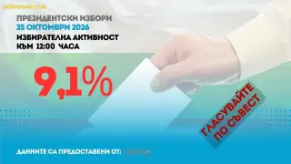 Президентският вот: 9,1% от избирателите са гласували до обяд