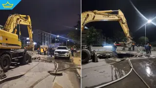 Път във Варна пропадна след авария на магистрален водопровод