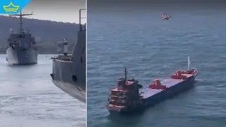 Контейнеровозът потъна след атаката от дронове край нос Калиакра (видео)
